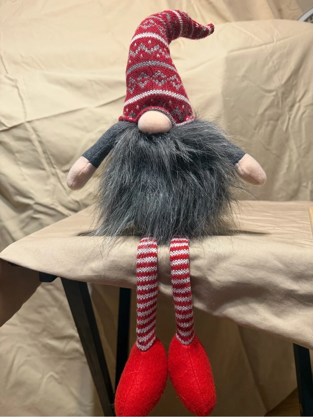Barnes & Noble Red and Gray Nordic Gnome Holiday Plush